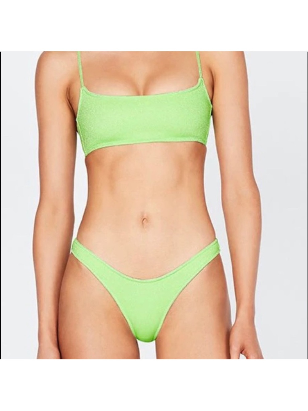triangl swimwear Lime Green Sparkle Bikini Set